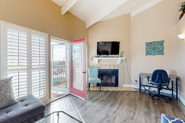 TV, DVD player, stereo