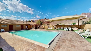 A heated pool