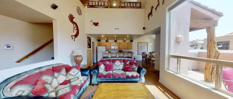 Smart TV, fireplace, video-game console