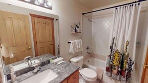 Hair dryer, towels