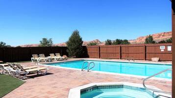 A heated pool
