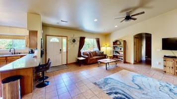 Smart TV, fireplace, offices