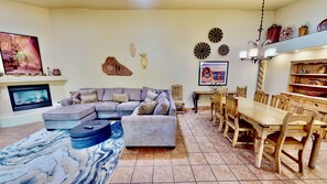 Smart TV, fireplace, offices