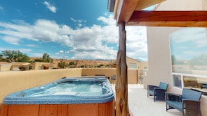 Terrace/patio - Desert Oasis #X1, Private Hot Tub, Pet Friendly Condo, Stunning Views (Moab)