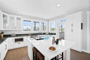 Fridge, microwave, oven, stovetop - Gulf & Bay Views | Pet Friendly | Sleeps 18 (Cape San Blas)