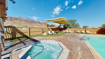 A heated pool