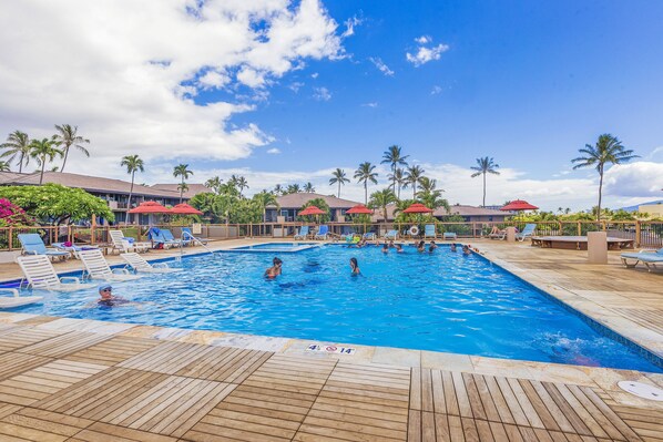 A heated pool