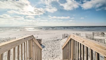Beach nearby, beach umbrellas