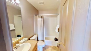 Hair dryer, towels