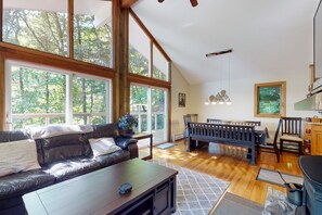 TV, fireplace, DVD player