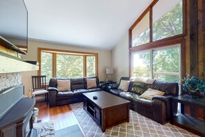 TV, fireplace, DVD player