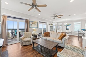 Smart TV, fireplace, DVD player, books