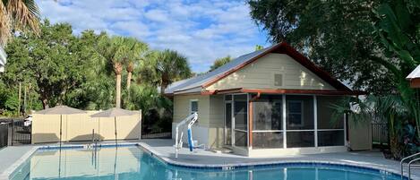 A heated pool
