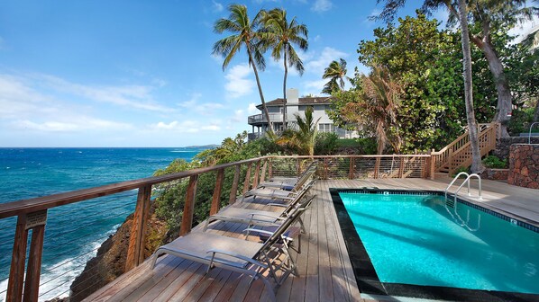 Pool - Poipu Palms #201 By Parrish Kauai- oceanfront views & see turtles! (Koloa)