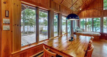 Private waterfront home with large deck & deep water dock
