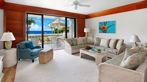 TV, books - Poipu Kapili 32 By Parrish Kauai- great ocean views in central Poipu! (Koloa)