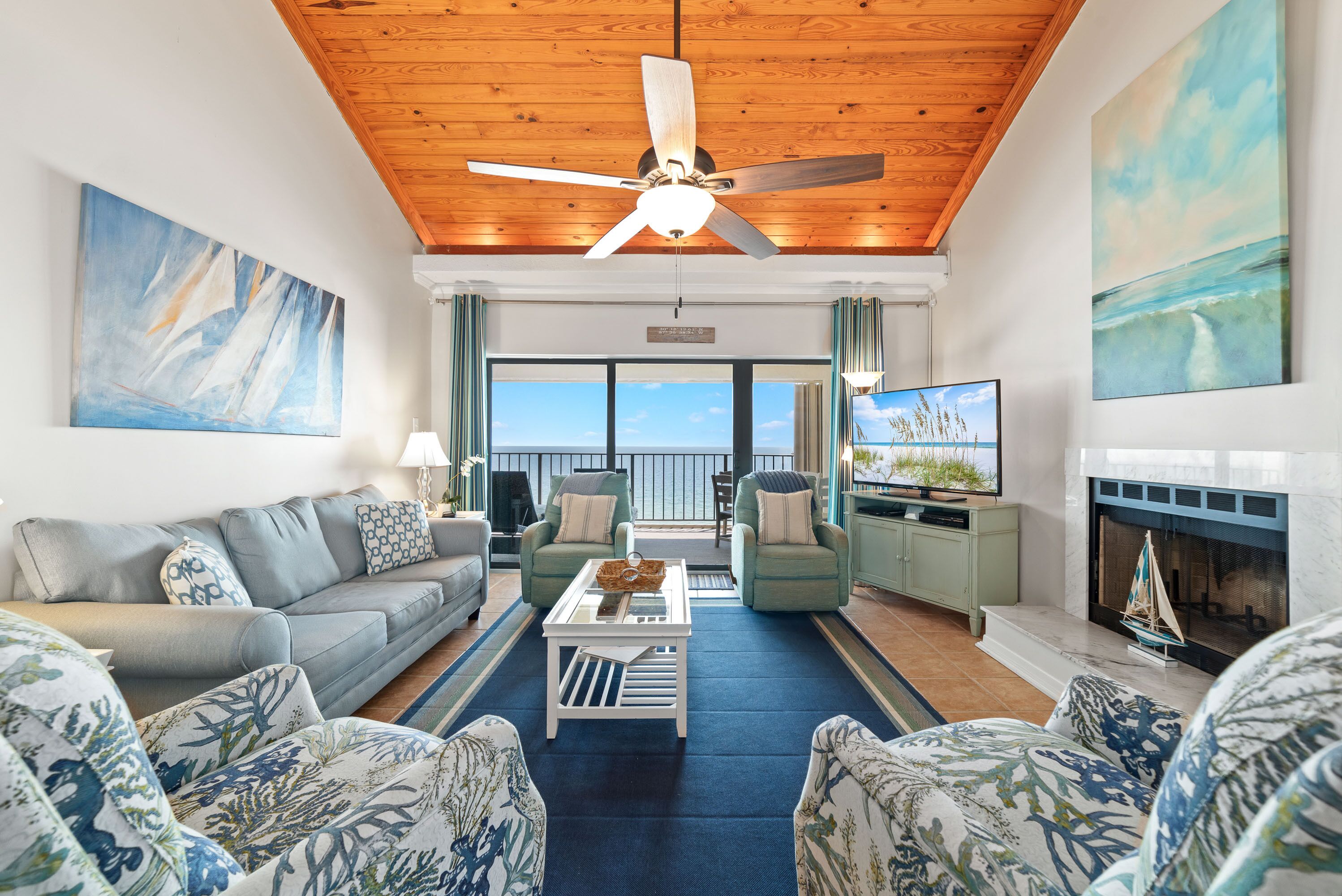 Shipwatch A804 Penthouse -Beach Front Views from Terrace w/ Coastal Interior!