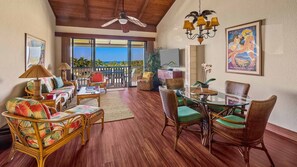 TV, books - NIhi Kai Villa #826 By Parrish Kauai - ocean views & spacious w/ AC throughout! (Koloa)