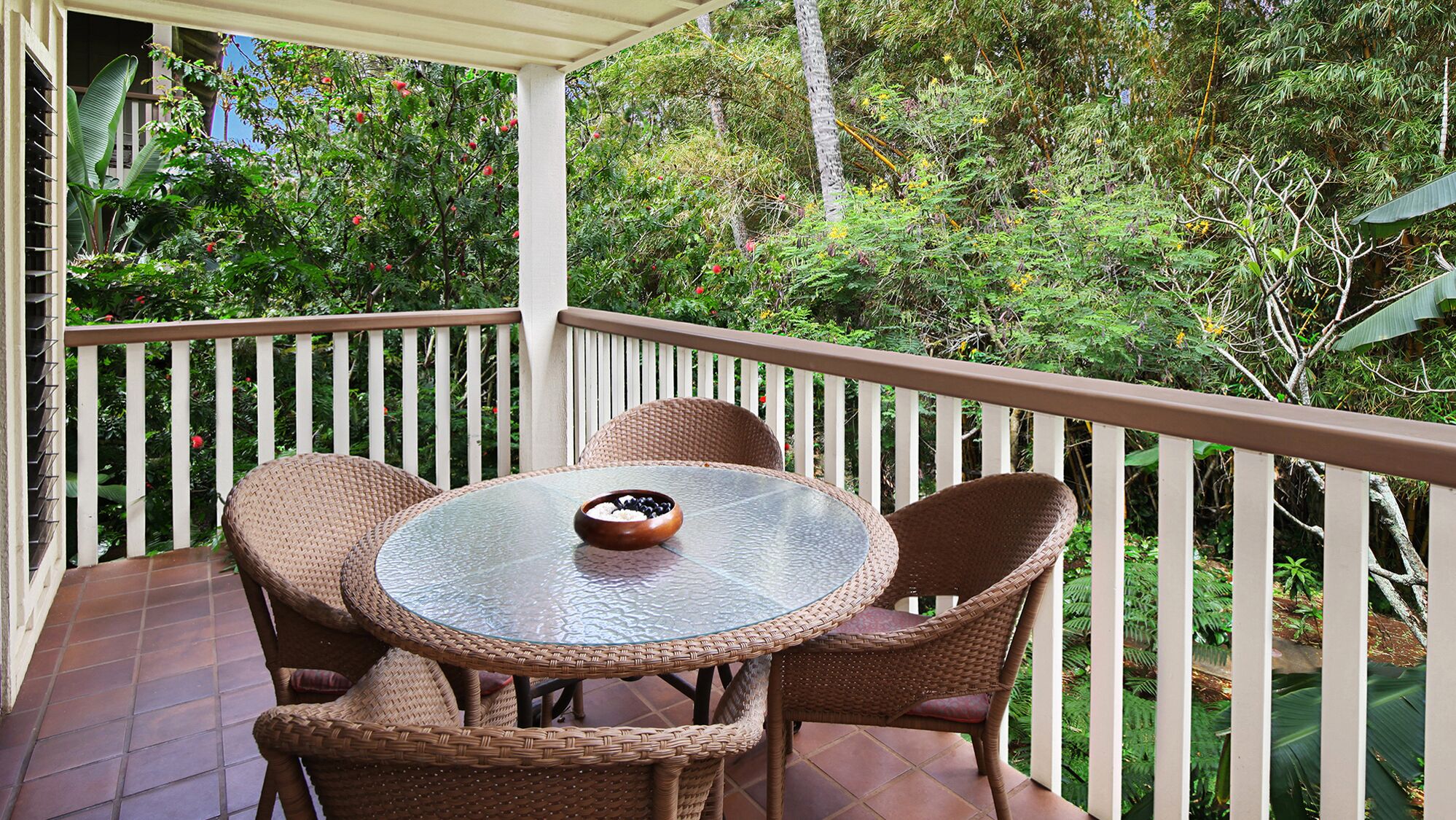 Waikomo Stream Villas #523 - Dining Lanai View - Parrish Kauai