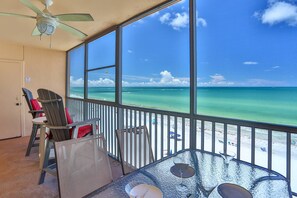 Outdoor dining - Unwind Together with a Beachfront View, Beach, Pool. 6th Floor. Tickets to Top Attractions Daily (Madeira Beach)