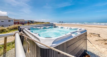 Oceanfront Home with Private Hot Tub & Amazing Beach Views - Dogs Welcome