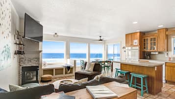 TV, DVD player, books