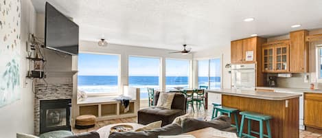 TV, DVD player, livros