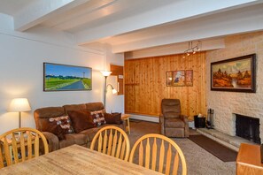 TV, fireplace, DVD player