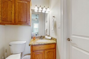 Free toiletries, hair dryer, towels