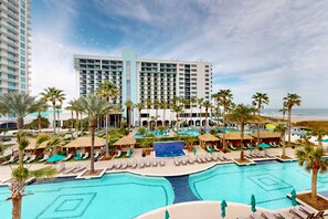 Pool - Beachfront Complex with Private Hot Tub, Shared Pool, Fitness Room, & Game Room (South Padre Island)