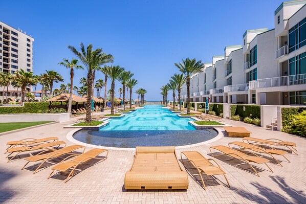 Pool - Beachfront Complex with Private Hot Tub, Shared Pool, Fitness Room, & Game Room (South Padre Island)