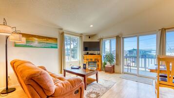 TV, DVD player, books