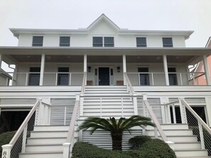 Exterior detail - Roomy oceanfront home, direct ocean front with private boardwalk, sleeps 12 (Isle of Palms)