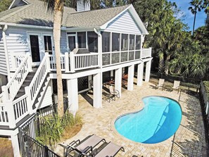 A heated pool