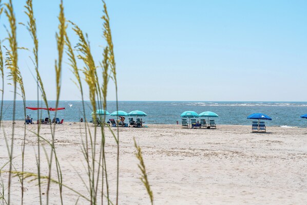 Beach nearby - Beautifully decorated two-story condo with great oceanfront views and pool (Isle of Palms)