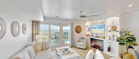 TV, fireplace, DVD player