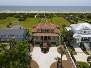 Exterior - 2106 Palm Blvd-Oceanfront, private beach path, screened porch and elevator! (Isle of Palms)