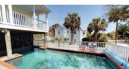Beautiful two-story home with private pool and beach access one block away