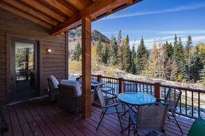 Outdoor dining - Home Across from Purg - Views, Deck/Fire Pit/Ping Pong/Shuffleboard (Durango)