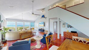 TV, DVD player - Grand two-story oceanfront home with spectacular ocean views (Isle of Palms)