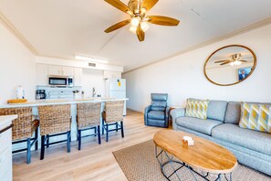 TV - Newly renovated, dog-friendly, waterfront condo with pool/hot tub & beach access (South Padre Island)