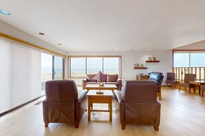 Televisio, takka, DVD-soitin, kirjoja