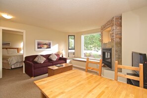 TV, fireplace - BEST VALUE in WHISTLER- Beautiful Ski In/Ski Out property. Heated outdoor pool and hot tub (Whistler)