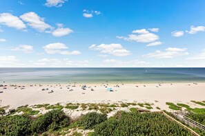 A beach with clear skies and calm waters.