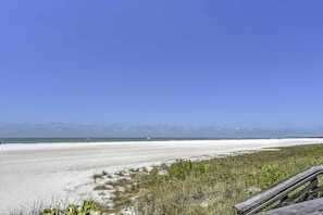 Enjoy a serene beach experience with access to the shoreline.
