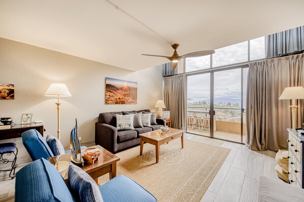 TV, DVD player, video library