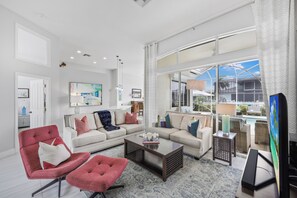 TV, table football - Stylish Waterfront Home | Pool & Private Dock (Marco Island)