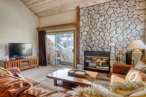 TV, fireplace, DVD player