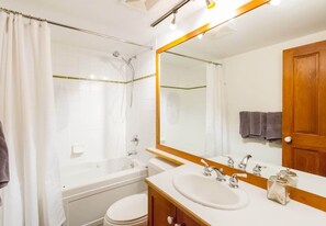 Shower, hair dryer, shampoo - Cozy Retreat in The Woods, Hot Tub & Free Parking (Whistler)