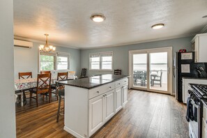 Fridge, microwave, stovetop, dishwasher - Waterfront Seneca Lake House: Fire Pit + Boat Dock (Geneva)